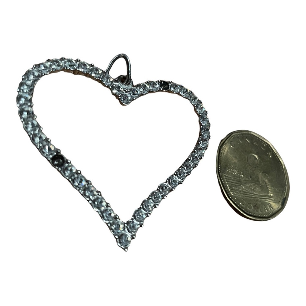 3/$15 Heart Rhinestone Pendant